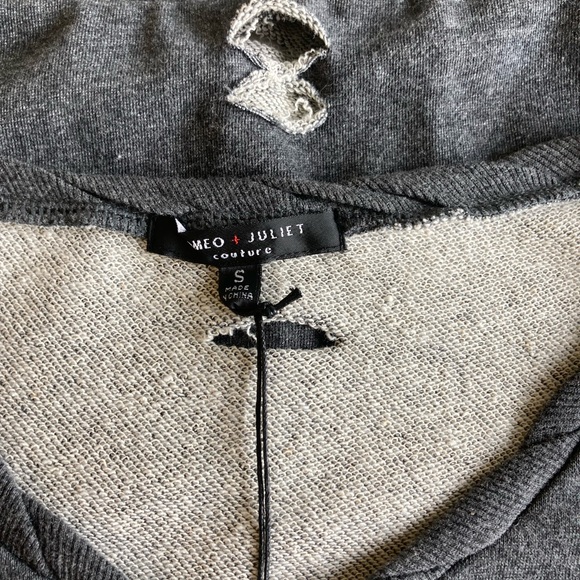 New Romeo + Juliet Grey 80%Cotton 40%Polyester Long Sleeve Pullover size S - Picture 10 of 15